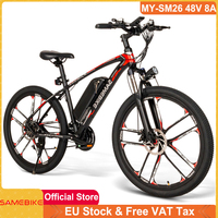 EU Stock Samebike MY-SM26 IT 26Inch Electric Bicycle 350W 48V 8AH Max 30km/h Three Mode Pedal Moped Pure Adult Electric Unicycle