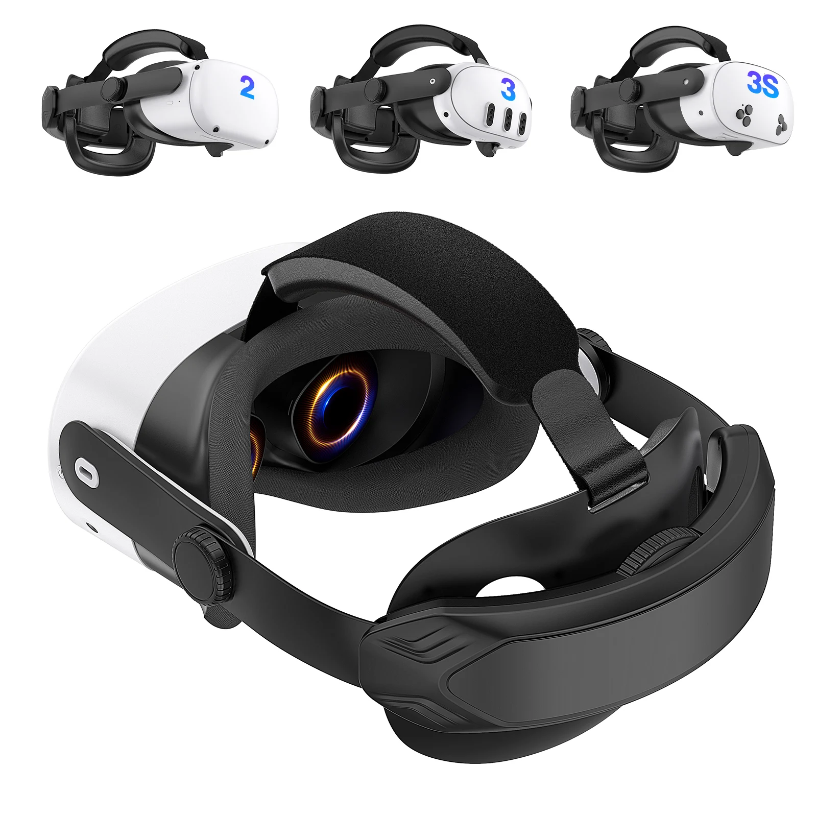 Adjustable Head Strap for Meta Quest 3S VR Headset Reduce Cheek Pressure Head Strap for Meta Quest 3/2 Accessories