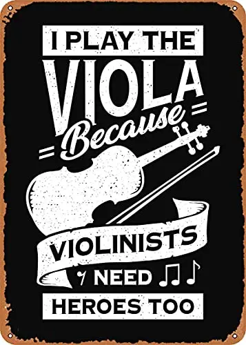 Viola Violist Design Vintage Look Metal Sign Patent Art Prints Retro Gift 8x12 Inch