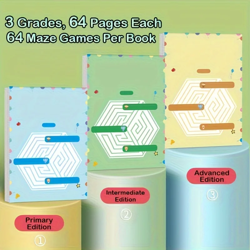 Montessori-Inspired Maze Game Book - Engaging Concentration Booster and Early Development Tool, Perfect Holiday Gift for Kids