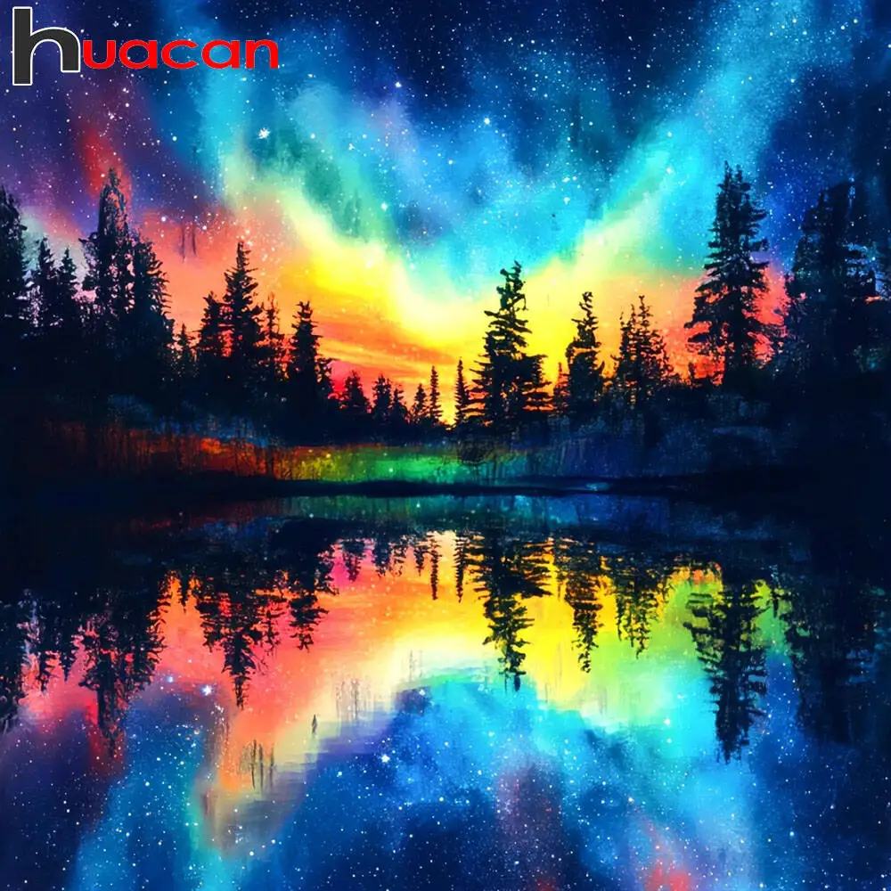 Huacan 2025, neue Kollektion, Diamant-Gemälde, Delphin, Himmel, Diamant-Stickerei, Meer, Sonnenuntergang, Mosaik, Kunst, Dekoration, Gemälde