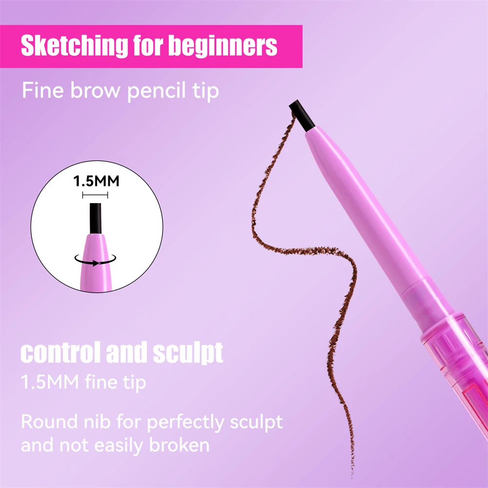 Lápis de sobrancelha à prova d'água, tatuagem de sobrancelha de longa duração, cosméticos femininos, maquiagem coreana, lápis de sobrancelha, lápis de sobrancelhas