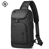 Bolso cruzado de negocios HK para hombre, bolsas de mensajero de hombro portátiles, bolso de pecho de viaje corto impermeable para hombre para iPad de 11 pulgadas