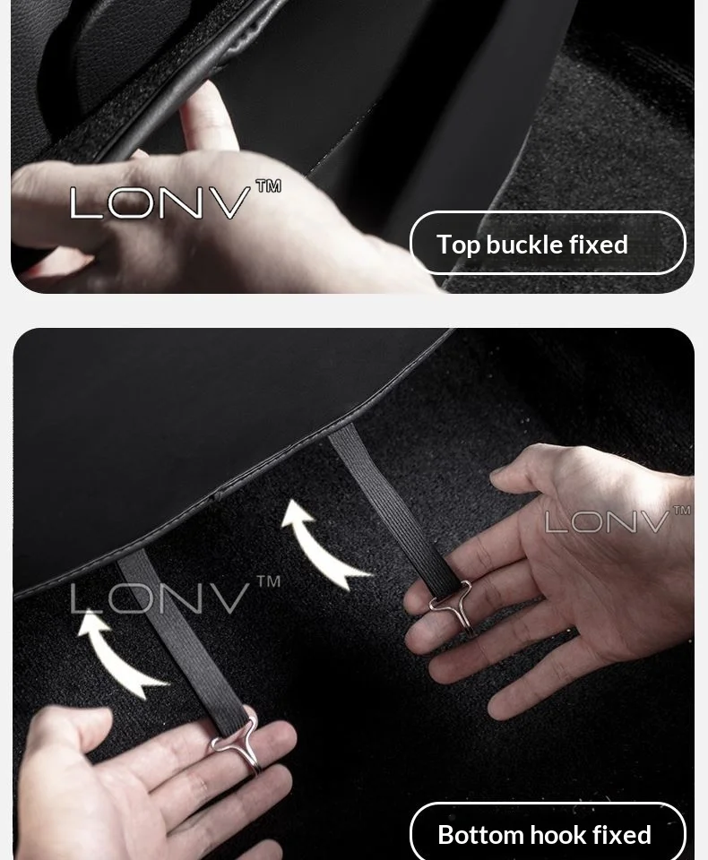 For EVOLUTE i‑SPACE DFSK E5 PLUS 2026 2027 Car Anti-kick Pad Leather Seat Back Protector Pads Back Seat Organizer Accessories 4