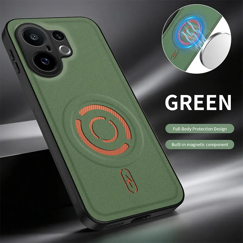 Case For Vivo S30 Pro Mini Magnetic Frosted Skin Friendly Leather Cover Shockproof Wireless Charging Funda For Vivo X200 FE
