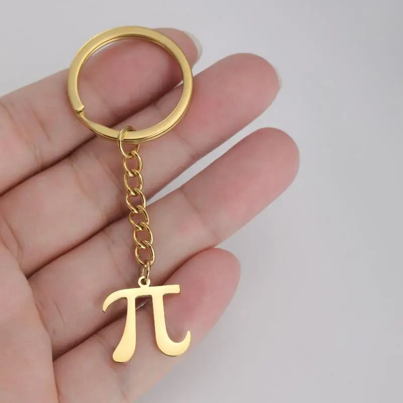 Pi-Symbol Geometrischer Schlüsselanhänger Anhänger Langlebiger Edelstahl Mathematik-Schmuck für Familienmitglieder Weihnachtsgeschenk Kleines Geschenk – Detail 3