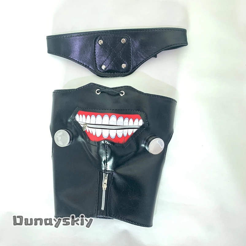 Kaneki Ken Cosplay Mask – Zipper Mouth Kakugan Eye   Mask for Anime Conventions kids or adult