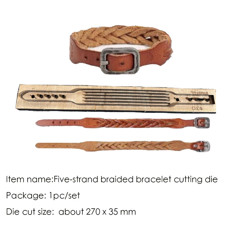 DIY Five Strand Braided Bracelet Leather Cutting Knife Mould New Leather Cutting Machine Mould Craft Making Jewellery