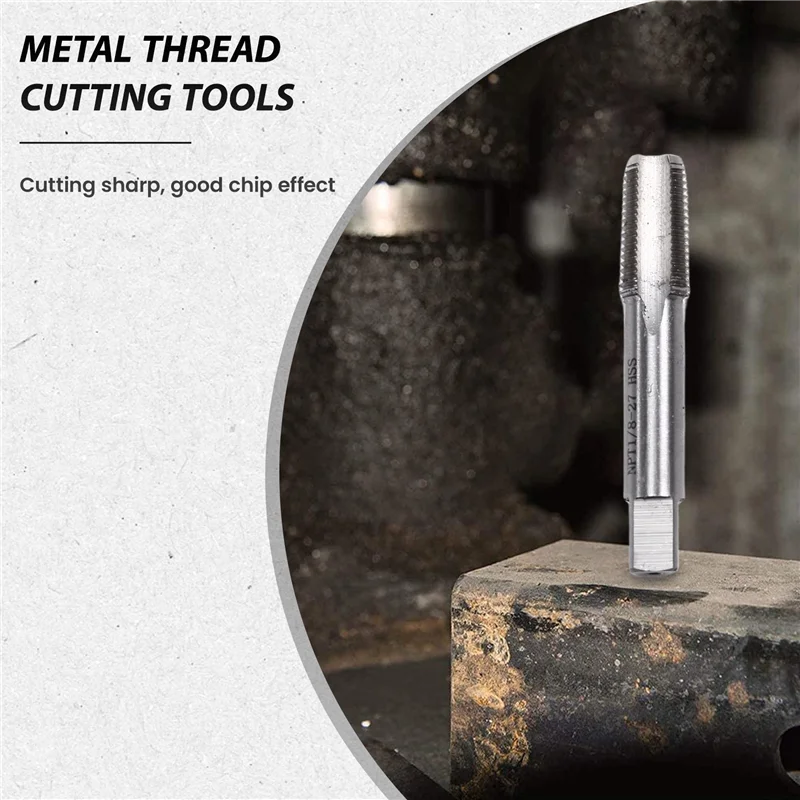 

【Flash-Deal!】1/8INCH- 27 NPT Taper Pipe Tap 1/8 - 27 TPI Fits For Repair Work Maintenance