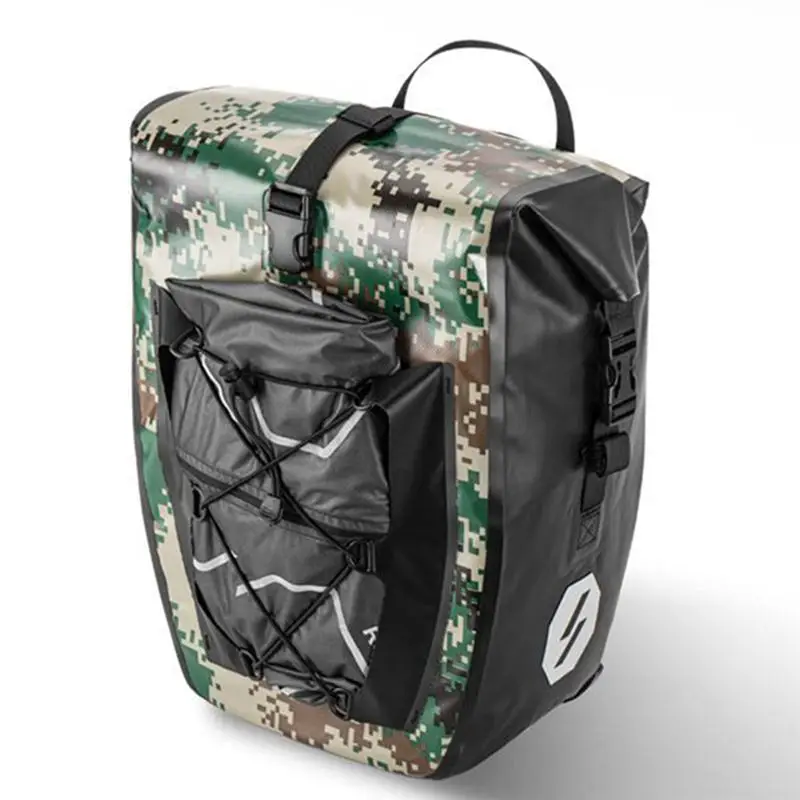 

AB31 Bicycle Backpack Full Waterproof Shelf Bag 27L Single Side Frame Bag Long Distance Travel Bike Bag