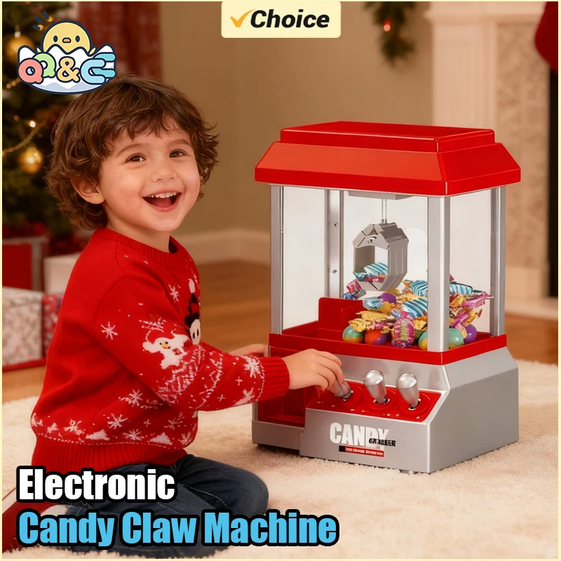 Macchina per artigli di caramelle Macchina elettronica Macchina per artigli arcade Musica di carnevale retrò 24 specie Gioco Gioco di compleanno Giocattoli per bambini di Natale