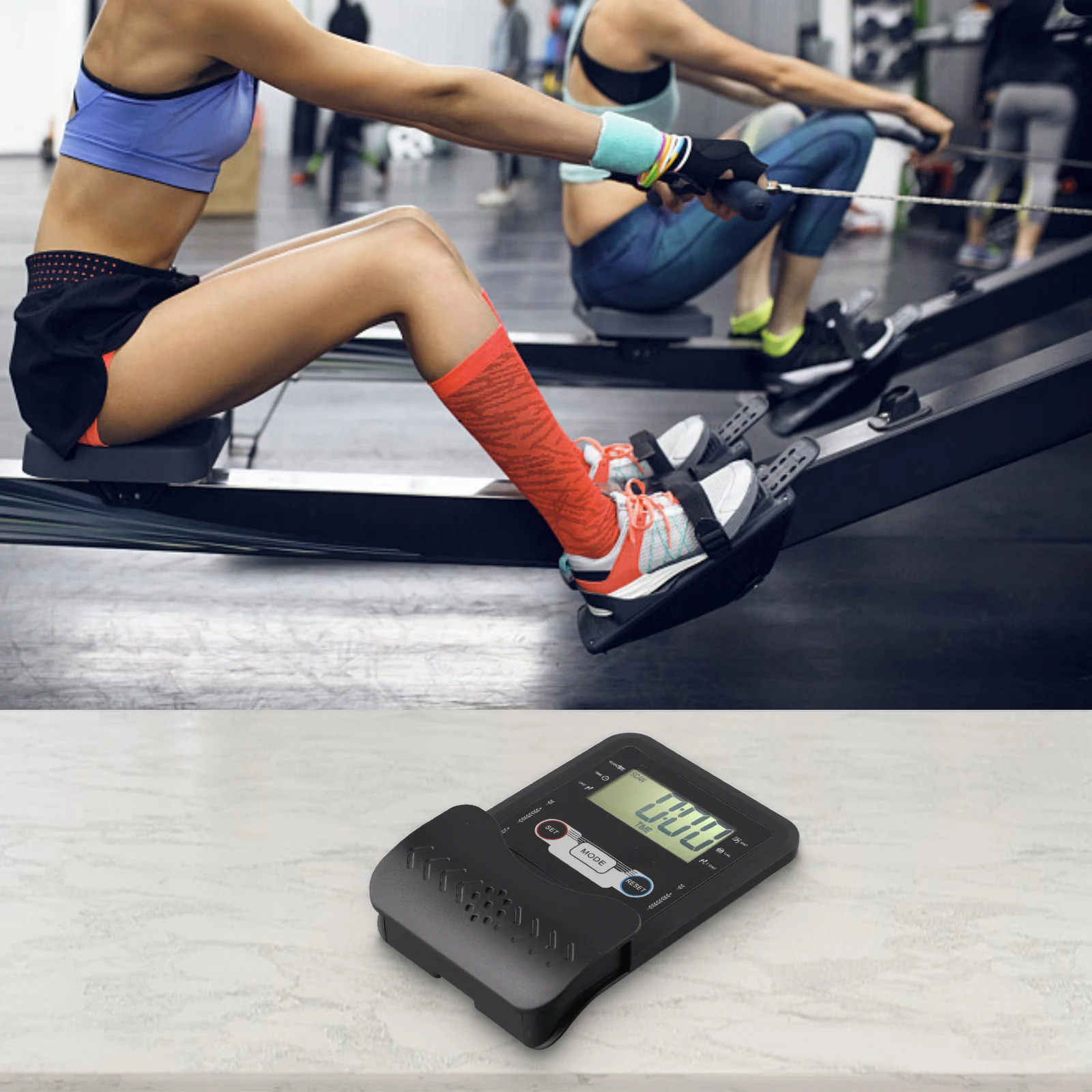 Digital Display Unit Replacement for Rowing Machine with Speedometer Time Distance Calories and Count Features