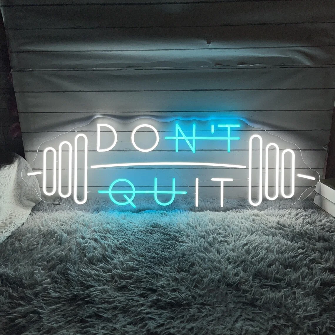Don't Quit Neon, Custom Home Gym Decor LED Neonlicht Gym Schlafzimmer Dekoration USB-Stecker Fitness Dekoration Kreatives Geschäftsschild
