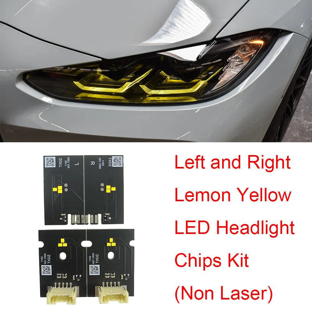 Yellow DRL Daytime Running Light Led Chips For BMW 4 Series M3 M4 G80 G81 G82 G83 Super Bright Angel Eyes 2021 -2023 Non Laser