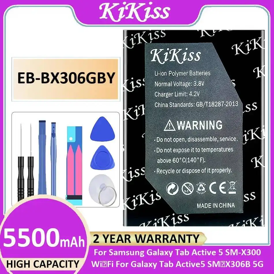

EB-BX306GBY Long-Lasting For Samsung Galaxy Tab Active 5 SM-X300 Wi‑Fi For Galaxy Tab Active5 SM‑X306B 5G Tablet Battery 5500mAh