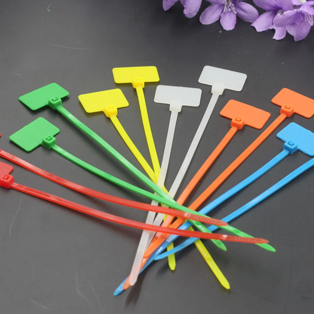 

250Pcs Heavy Duty Label Zip Ties for Indoor Use Rounded Edge Cable Ties for Easy Handling 4x150mm Assorted Pack