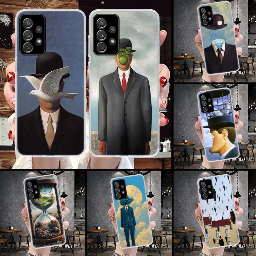 Rene Magritte Art Soft Phone Case For Samsung Galaxy S26 S25 Edge S24 FE S23 S22 Ultra S21 Plus S20 + Art Fundas Back Cover Gala