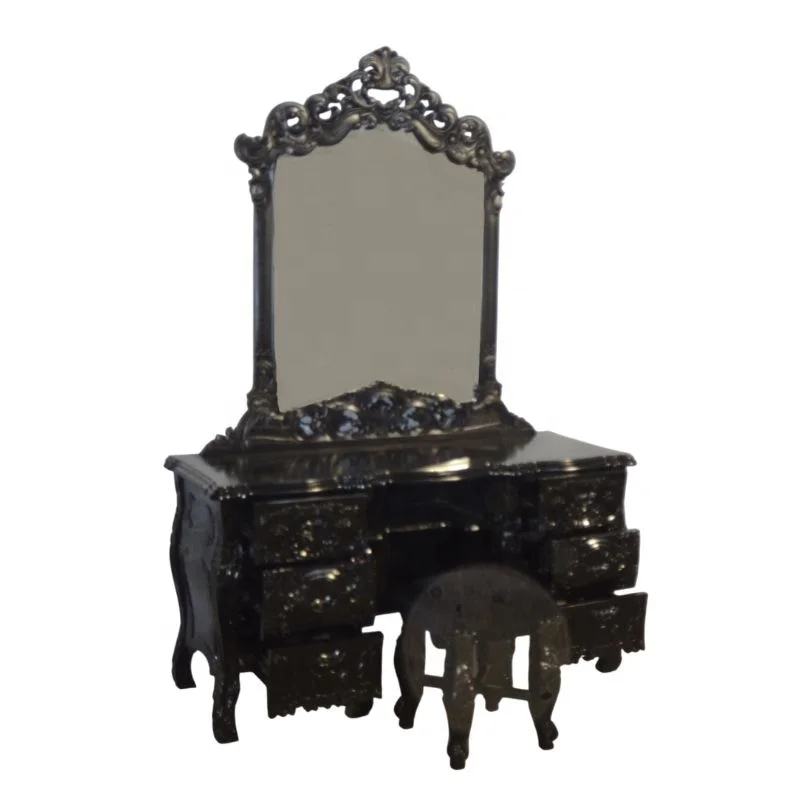 Dresser set with mirror and stool Wooden dresser set Bedroom set Furniture