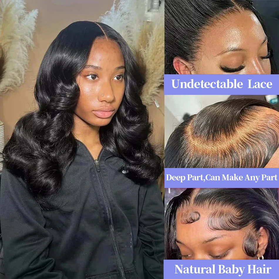 

210 Density Body Wave Short Bob 13x4 Lace Front Wig For Women Brazilian Loose Wave 100% Human Hair Bob 4x4 Closure Lace Frontal