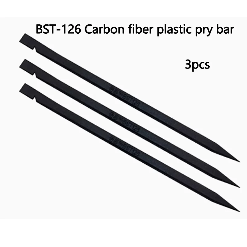 3pcs BST-126 carbon fiber plastic pry bar anti-static pointed flat head pry bar mobile phone tablet dismantling machine boot