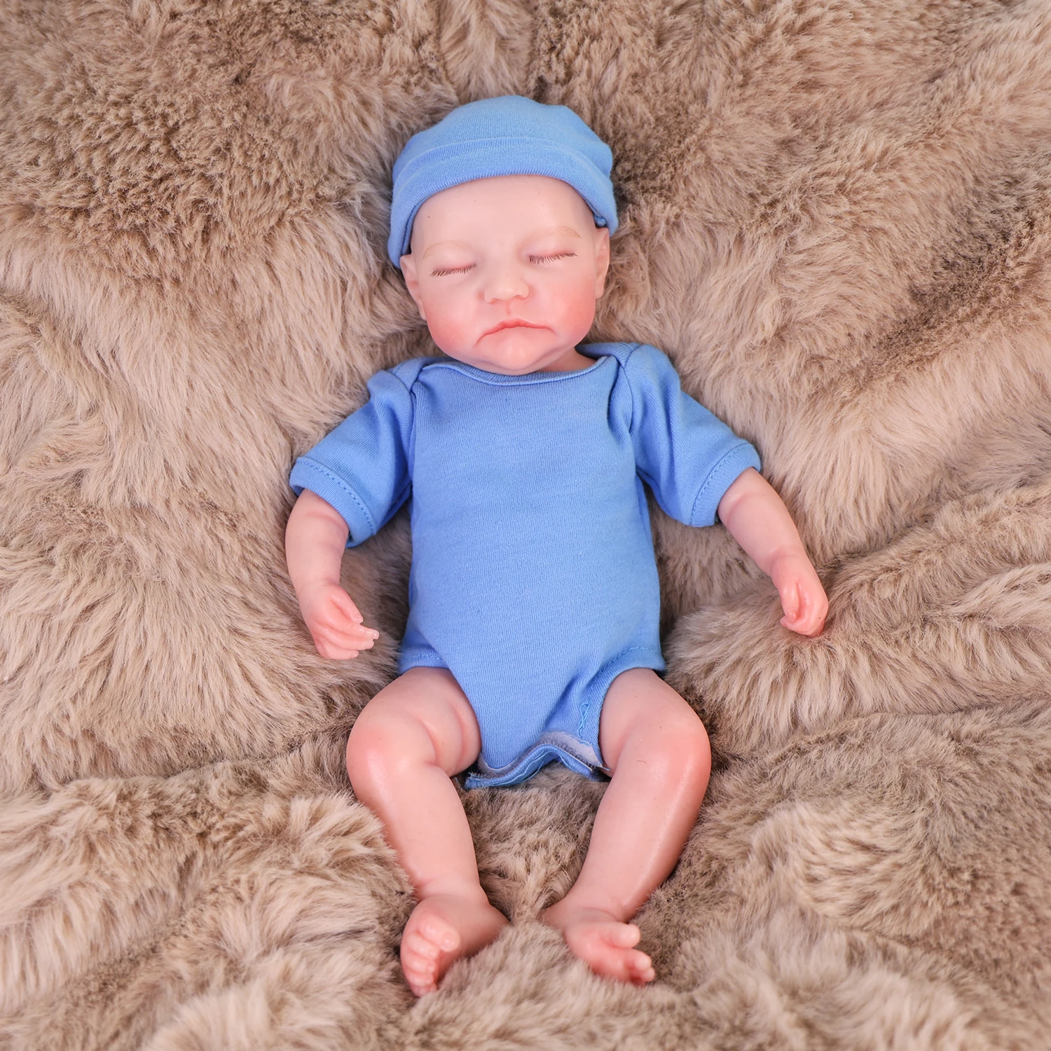 

KEIUMI 12 Inch Full Body Silicone Reborn Boy Doll Handmade Painted Visible Veins Soft Touch Newborn Davide Boy Baby Doll
