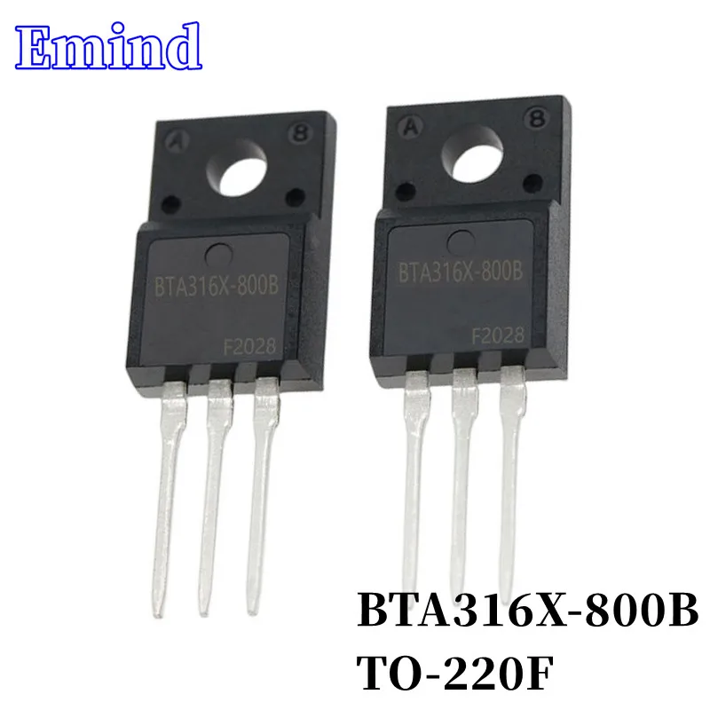 

5Pcs BTA316X-800B BTA316X Thyristor TO-220F Plastic Package 16A/800V DIP Triac Large Chip