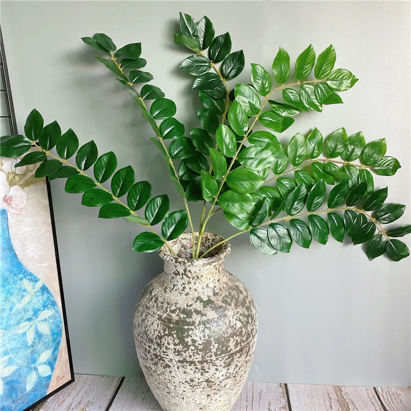 Tropical Tree Large Artificial Plants Tall 28'' Fake Eucalyptus Branch Plastic Plants False Ficus For Home Living Room Study Dec