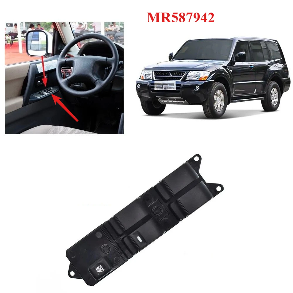 

1 шт. MR587942 Электрический переключатель стеклоподъемника для Pajero V70 Shogun V77, кнопка подъема переднего стекла для Montero Sport KH L200
