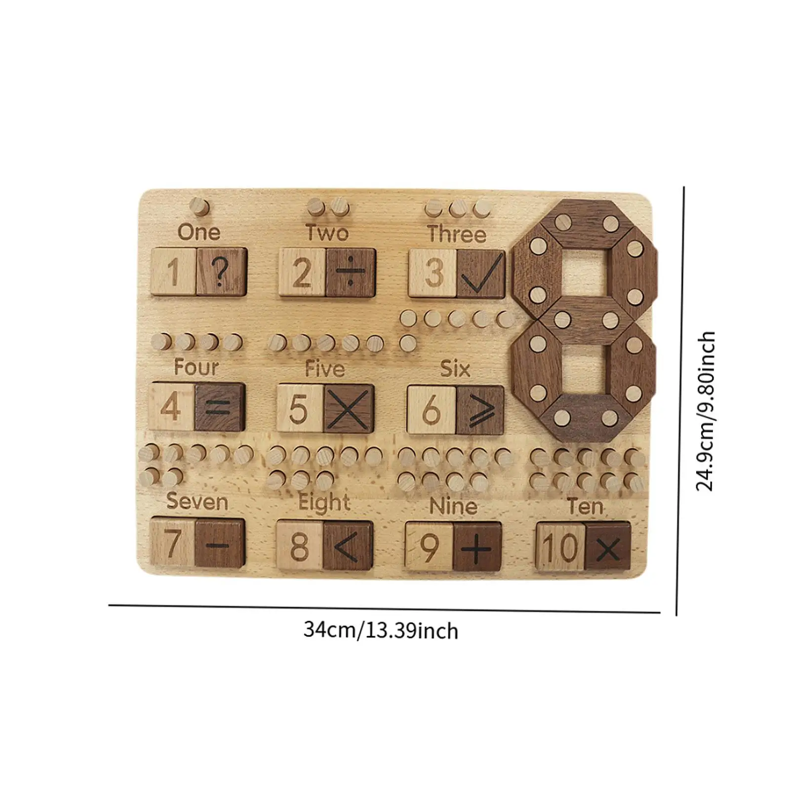 미취학 아동용 목재 수학 교육 장난감, 몬테소리 수학 장난감, 남아 여아