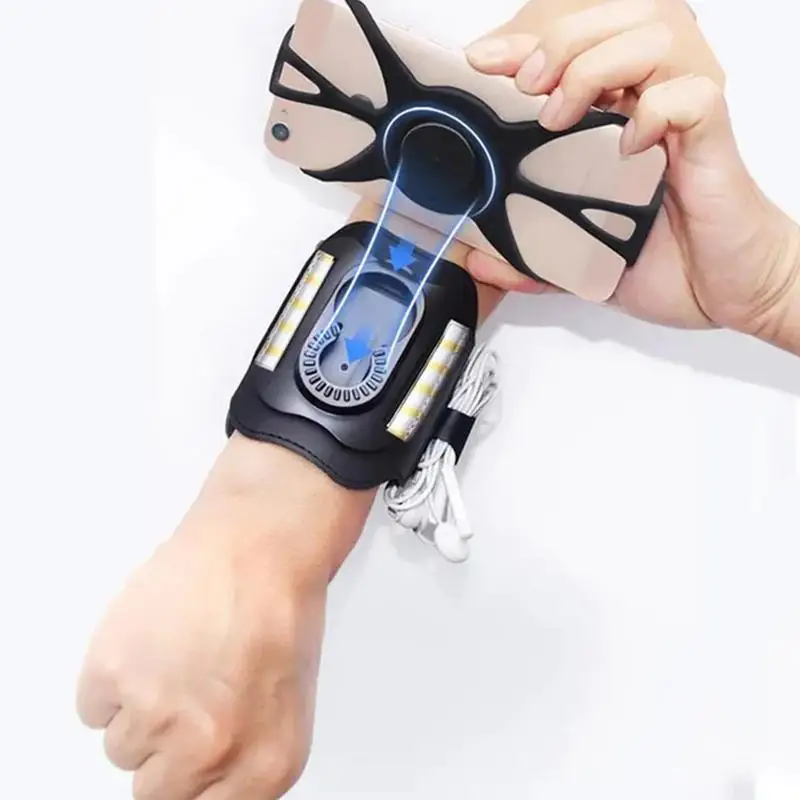 Correndo braço banda braçadeira titular do telefone celular 360 graus de rotação elástica telefone pulseira treino suporte do telefone se encaixa na maioria dos 4 a 7