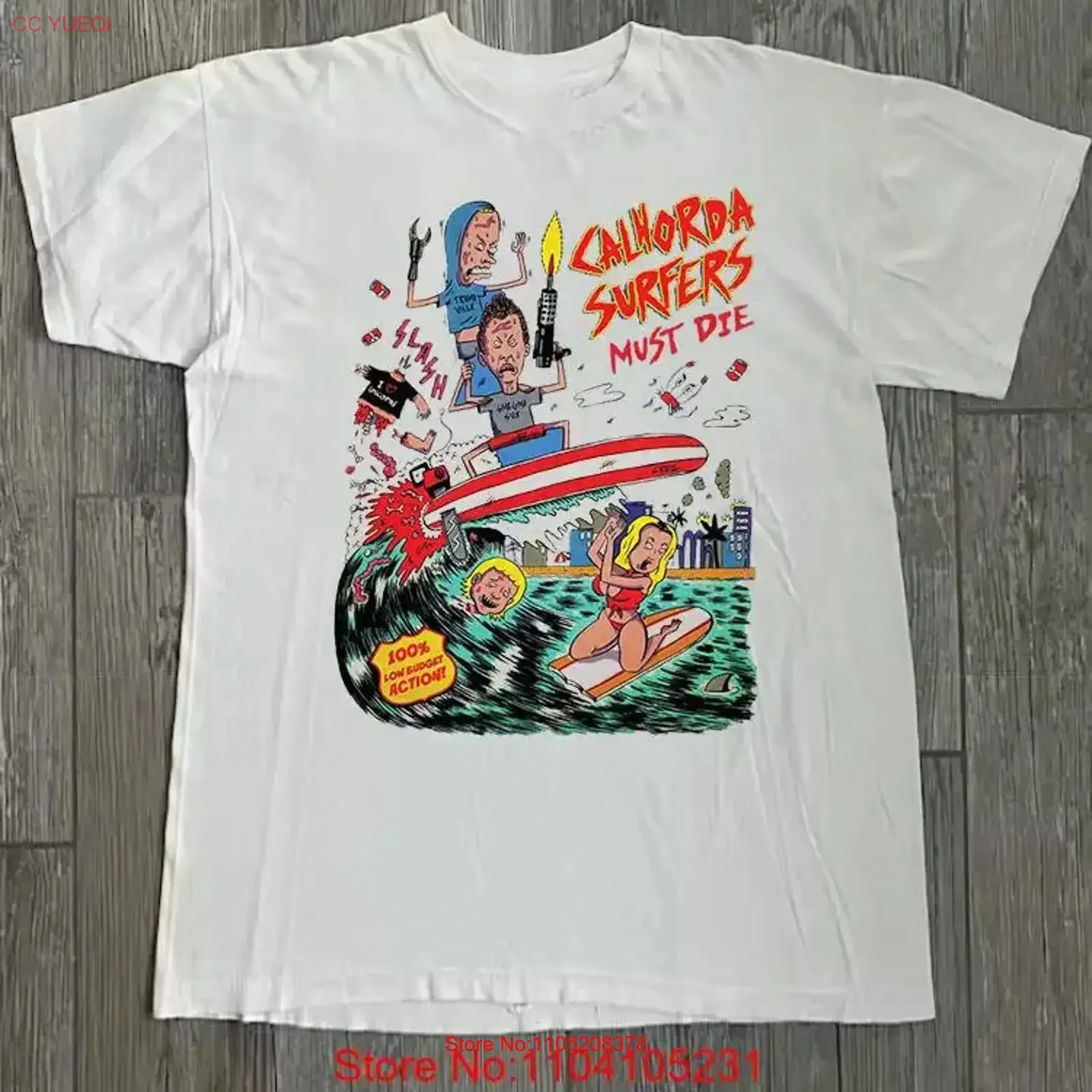 

Хлопковая футболка Beavis and Butthead Calhorda Surfers для любителей всех размеров, винтажная, дышащая, мягкая, стильная, модная