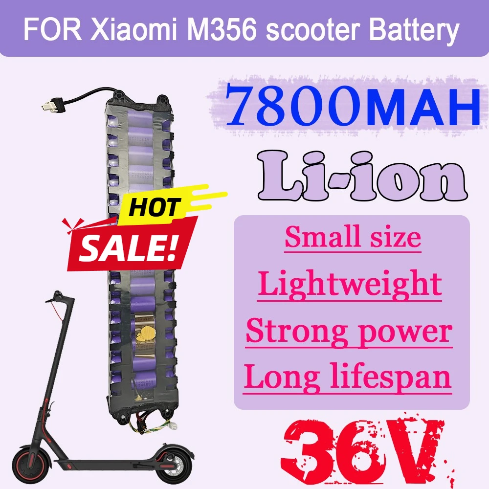 

Original 36V 7800mAh battery For xiaom M365/M356 Pro Special battery pack 36V Li-ion battery 7800mAh