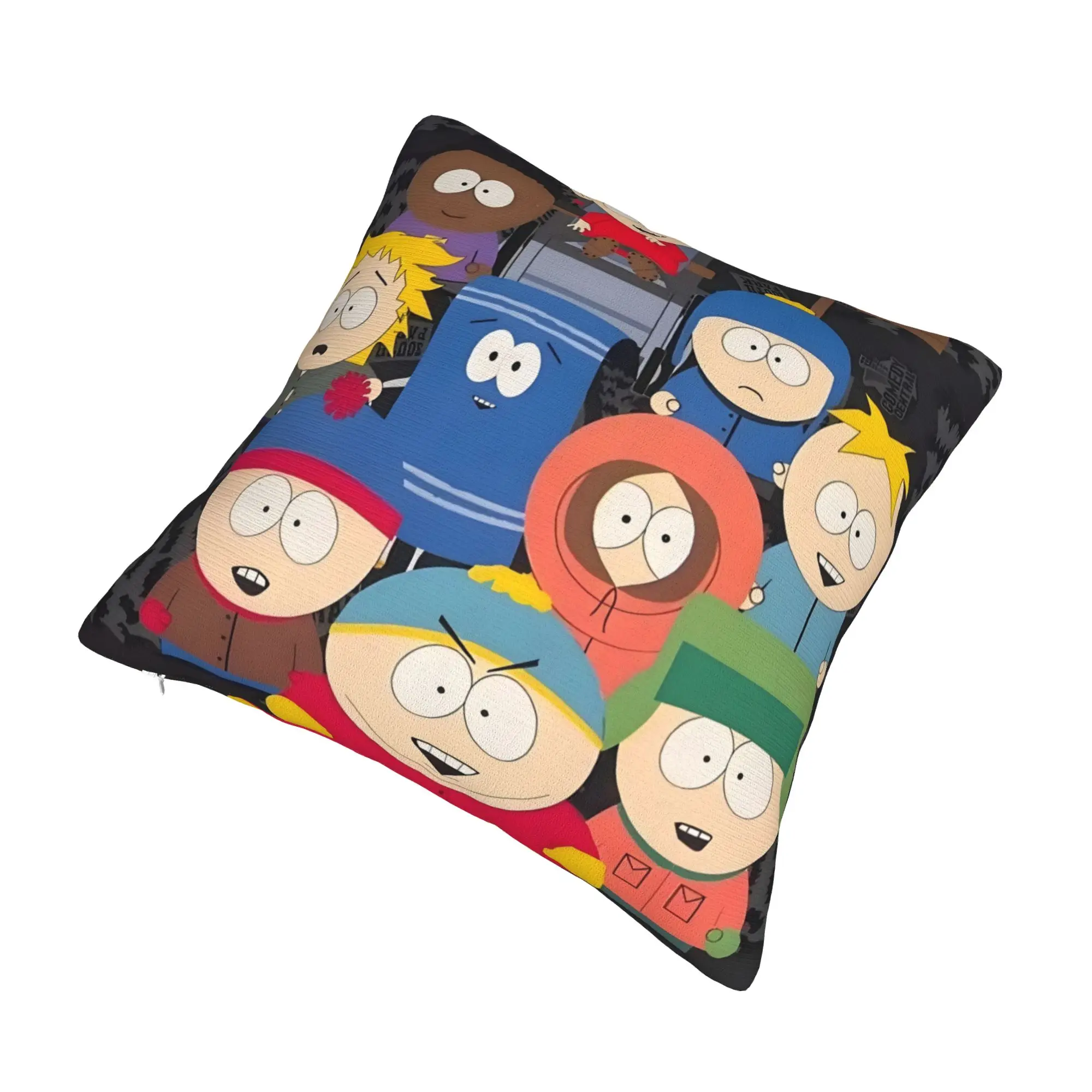 Comedy South Parks Squad Pillow Living Room Decoration Luxury Animation Cushion Decoration Salon Square Pillowcase