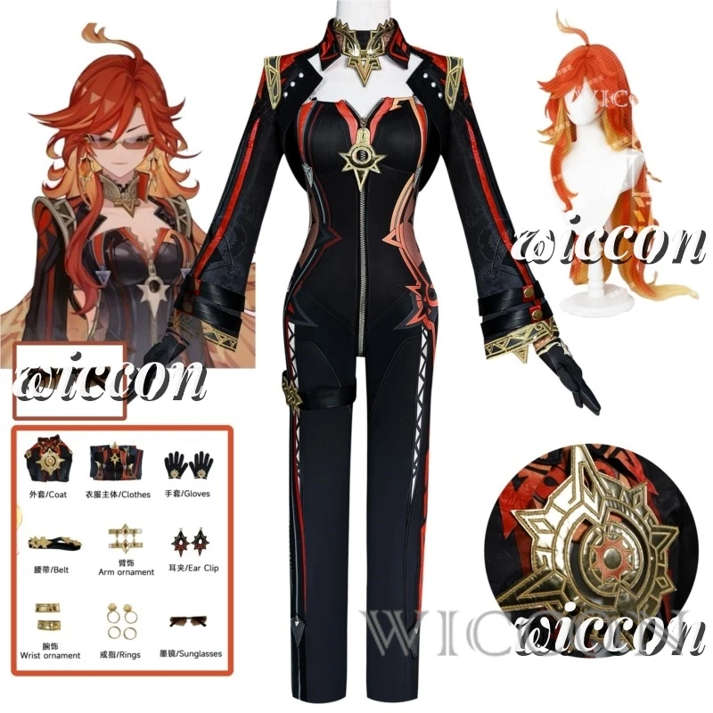 Mavuika Cosplay Costume Genshin Impact Pyro Archon Game Suit Sexy Uniform Cosplay Costume Halloween Party Role Play Outfit Women