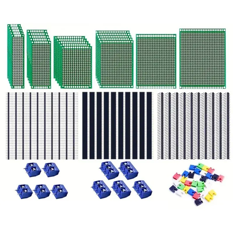ayhf-92pcs-pcb-board-kit-universal-pcb-prototype-board-circuit-boards-for-diy-electronic-kit-soldering-kit
