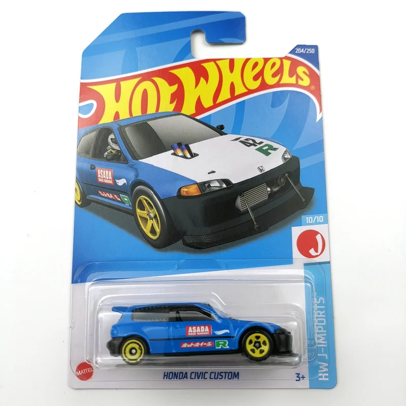 2022-204 Hot Wheels Cars HONDA CIVIC CUSTOM 1/64 Metal Die-cast Model Collection Toy Vehicles