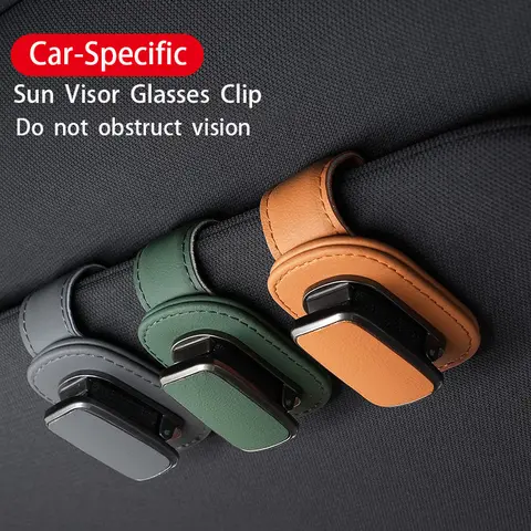 Car Glass Holder Car Sun Visor Glass Storage Car Interior Supplies Car Ticket Sunglasses Holder