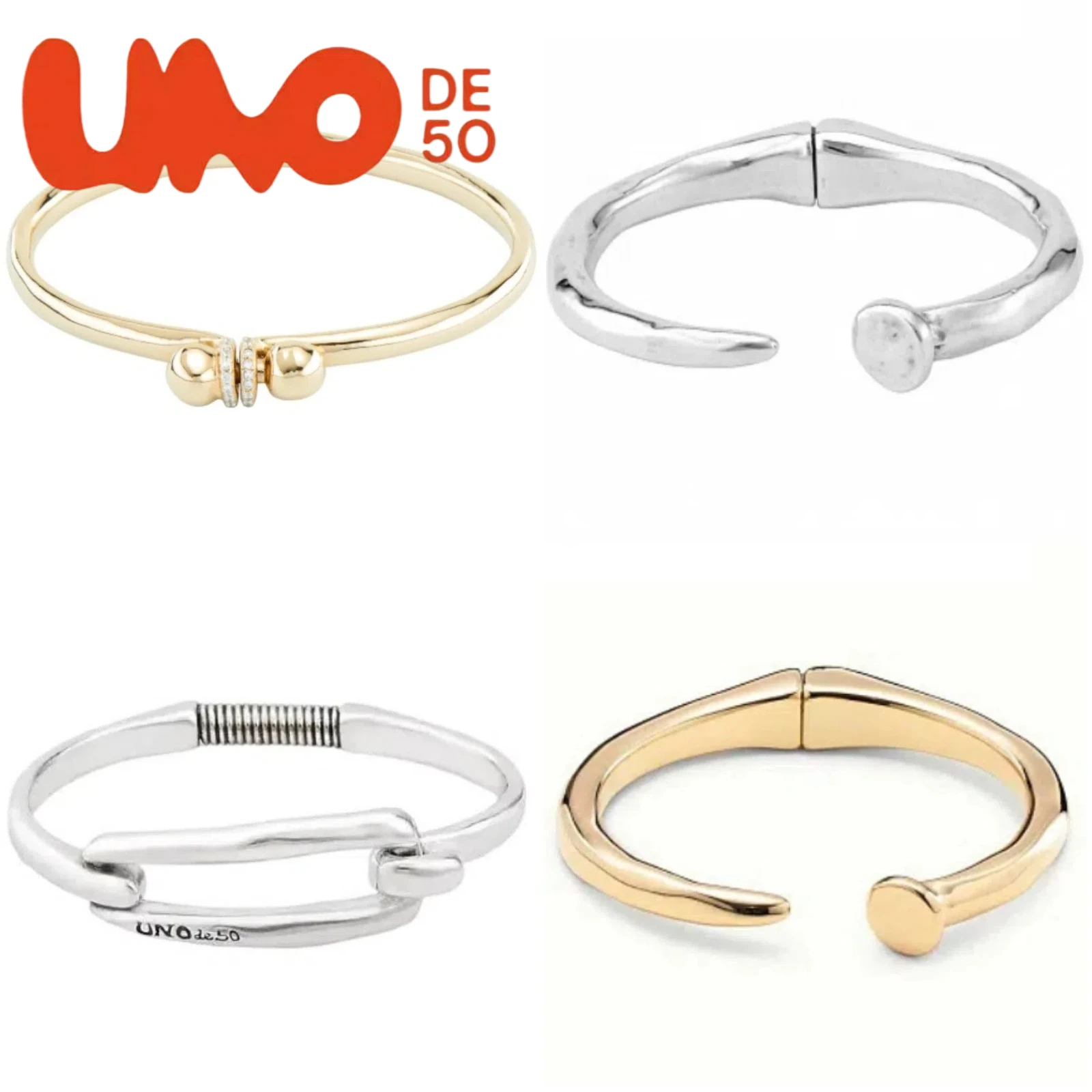 4. UNOde50 سوار فاخر من الذهب والفضة عيار 24 قيراط - عرض حصري من الداخل