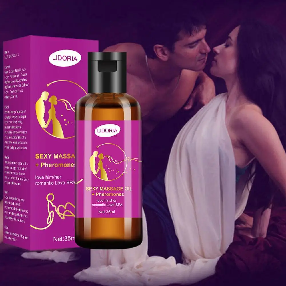 35ml Purple Charm Sensual Massage Oil Romantic Relaxing Body Oil for Couples, Moisturizing Skin Care Oil, Gentle Non-Greasy