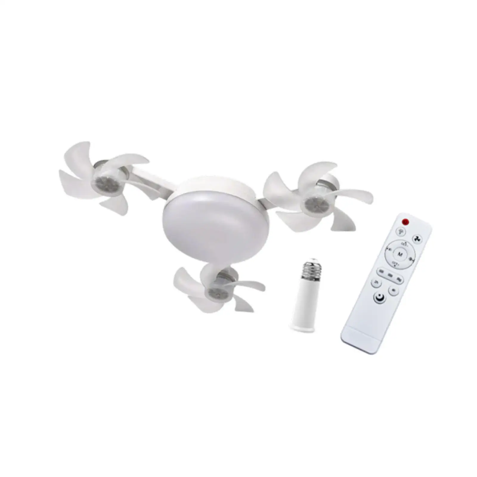 Ceiling Fan with Light and Remote Control with Extension Rod Modern 3 Colors Fixture for Garage Living Room Home Indoor Bedroom
