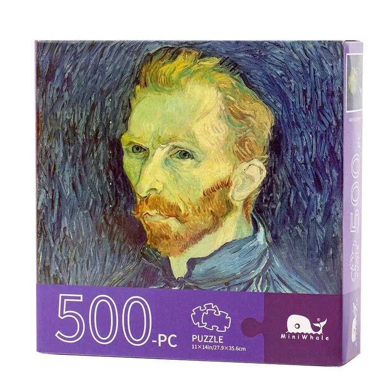 Maxrenard Jigsaw Puzzle 500 Pieces for Adults Kid Van Gogh Portrait Toy Family Game Famous World Oil Painting Home Decoration