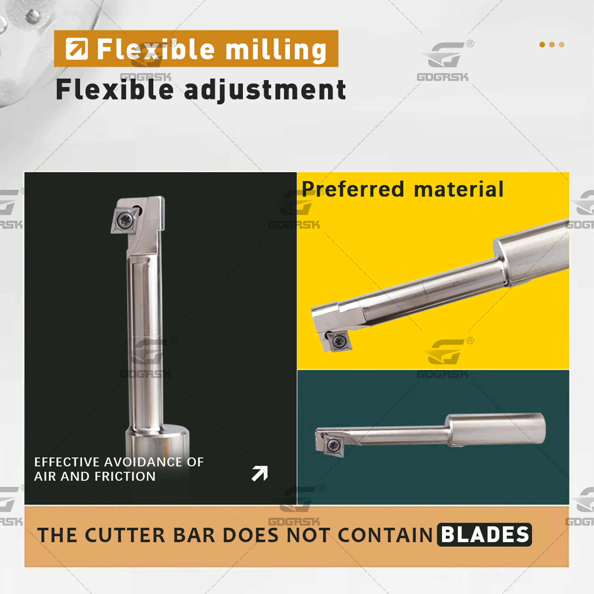 Countersink Reverse counterbore eccentric milling cutter Reverse pull countersunk knife CNC face facing Sink hole milling cutter