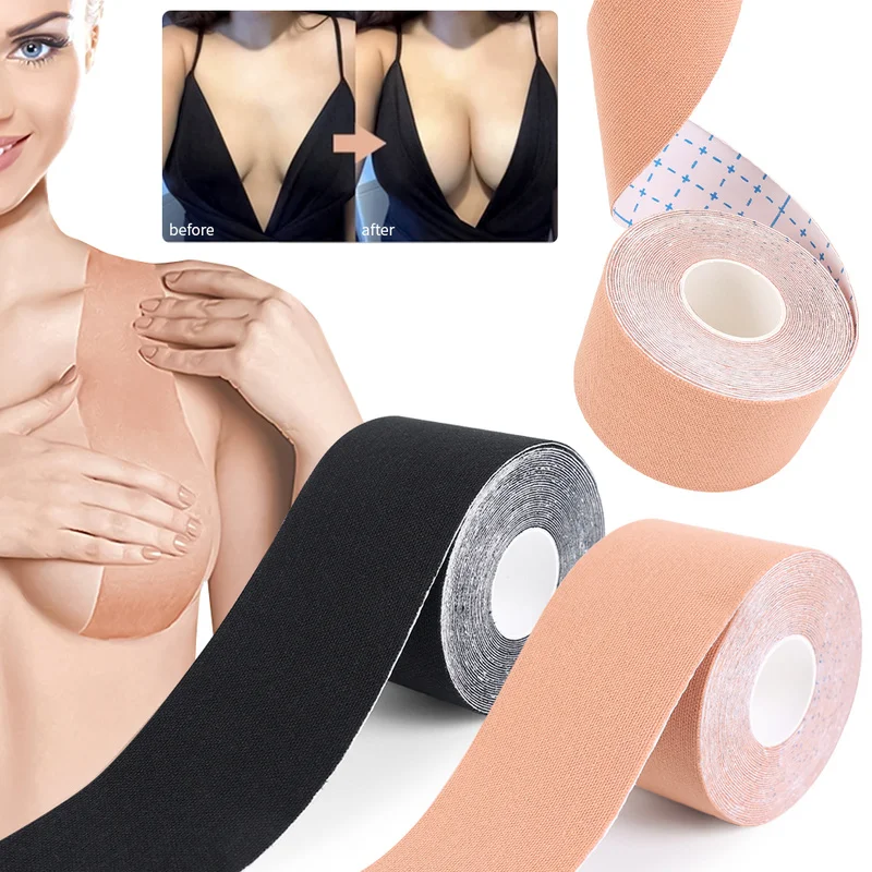 5M Boob Tape Bras for Women Adhesive Invisible Bra Nipple Pasties Covers Breast Lift Tape Push Up Bralette Strapless Pad Sticky