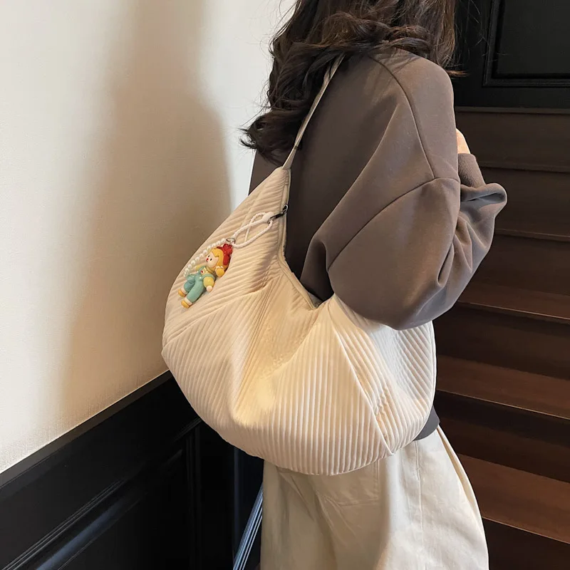 

casual large-capacity bags,High-end bags,Japanese and Korean style shoulder Hobos bags, versatile new women's crossbody bag
