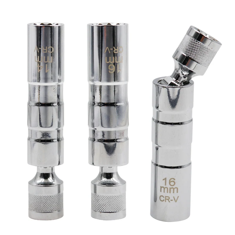 Imagem -02 - Universal 14 Mm16 mm Ponto Removedor Chave Magnética Spark Plug Manga Soquete do Carro Reparação Extrator Magnético 12 Ângulo 1pc