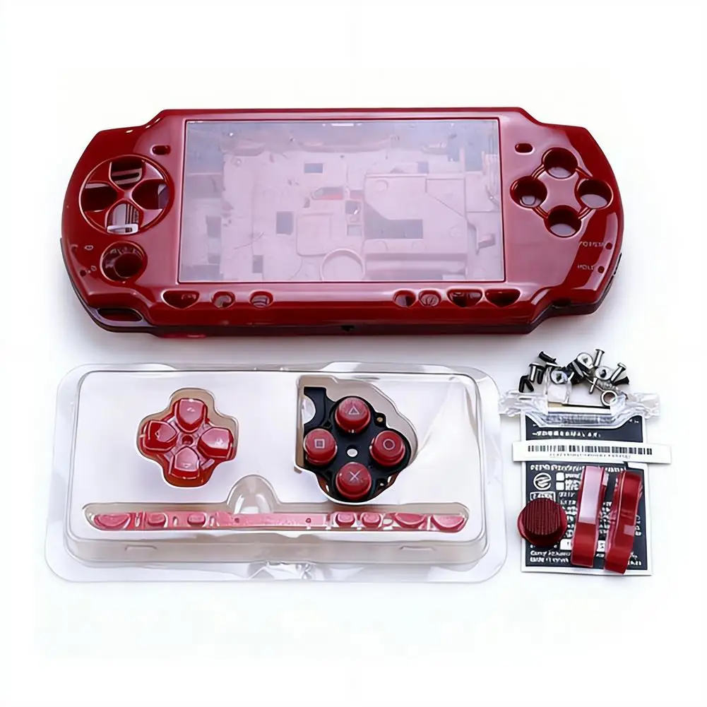 

Комплект защитного чехла для PSP 2000: полный корпус с винтами и кнопками, полный комплект для самостоятельной замены, точное выравнивание отверстий