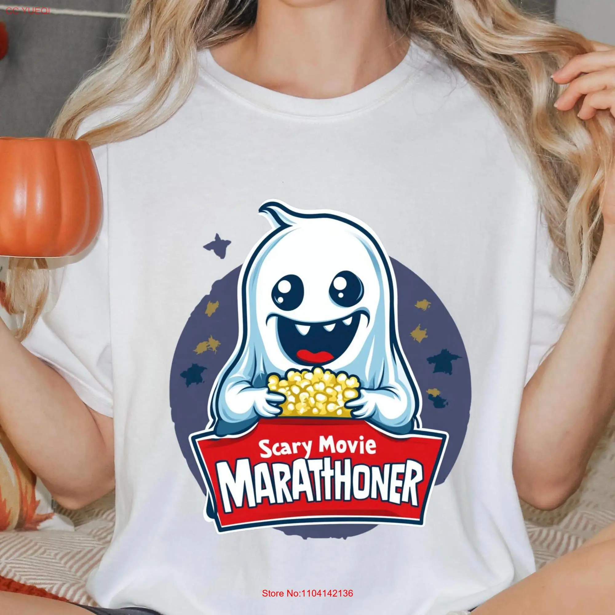 Scary Movie Halloween GhosT T Shirt for Horror Fans Cute Binge Watcher Spooky Comfort Colors long or short sleeves