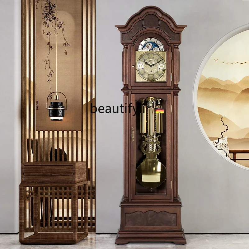 Living room floor clock, villa, lightweight luxury, minimalist, high-end mechanical timing, luxurious floor clock