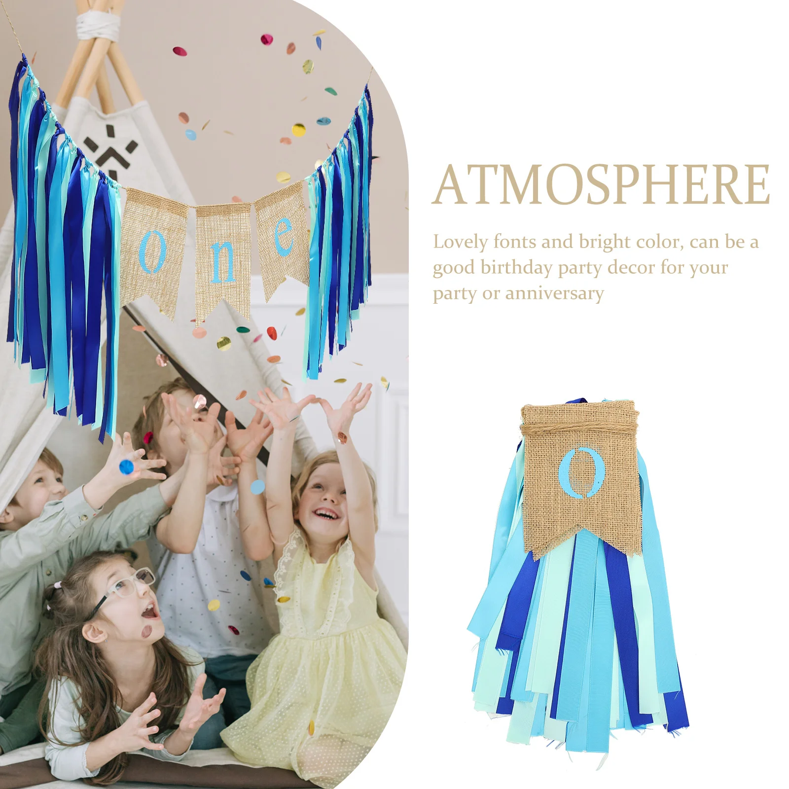 

1st Birthday Cotton Linen Banner Kids Decorative Hanging Banner Party Birthday Decoration Supplies Party Decorations