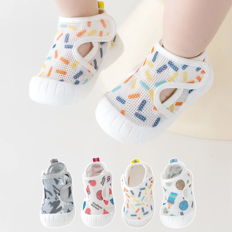 Baby Girls Summer Slip-On Shoes Anti-Slip Soft Bottom Breathable Mesh Toddler Learning Walkers Children's Footwear up to 12 Y...